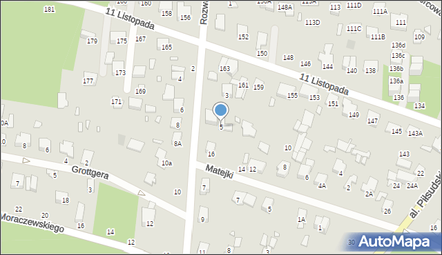 Sulejówek, Rozwadowskiego Tadeusza, gen., 5, mapa Sulejówek