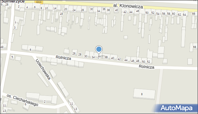 Sulmierzyce, Rolnicza, 27, mapa Sulmierzyce