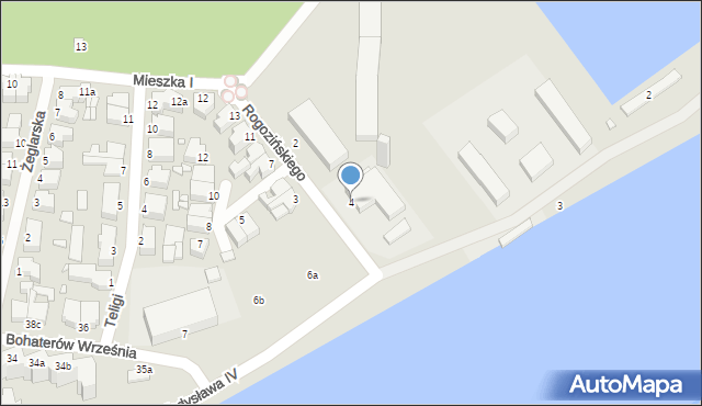 Świnoujście, Rogozińskiego Stefana, 4, mapa Świnoujście