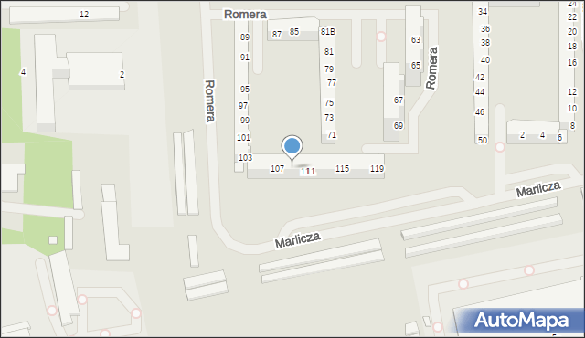 Szczecin, Romera Eugeniusza, prof., 109, mapa Szczecina