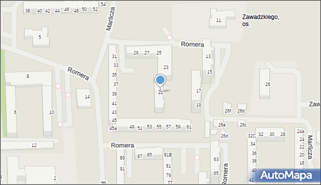 Szczecin, Romera Eugeniusza, prof., 21, mapa Szczecina