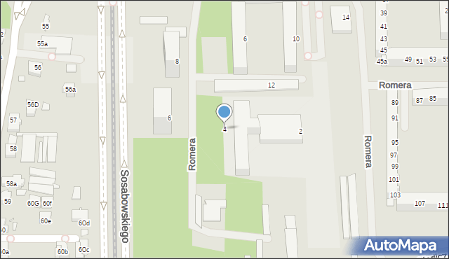 Szczecin, Romera Eugeniusza, prof., 4, mapa Szczecina