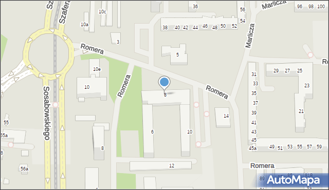 Szczecin, Romera Eugeniusza, prof., 8, mapa Szczecina