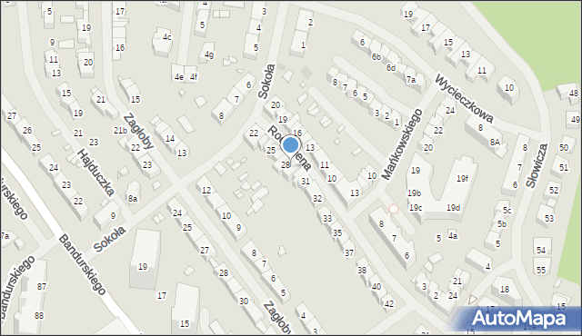 Szczecin, Roentgena Wilhelma, 29, mapa Szczecina