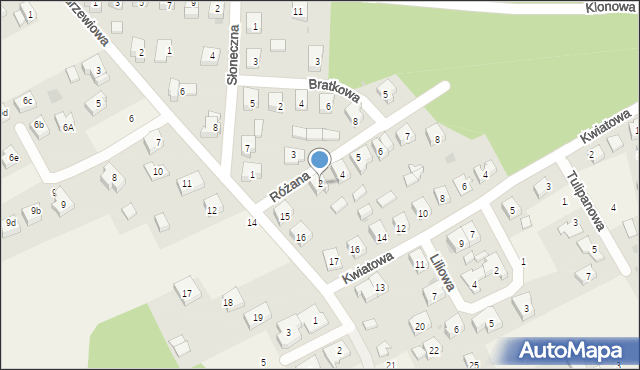 Szczodre, Różana, 2, mapa Szczodre