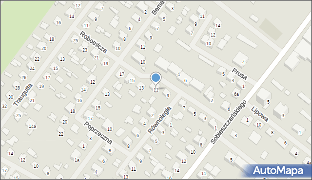 Szczytno, Robotnicza, 11, mapa Szczytno