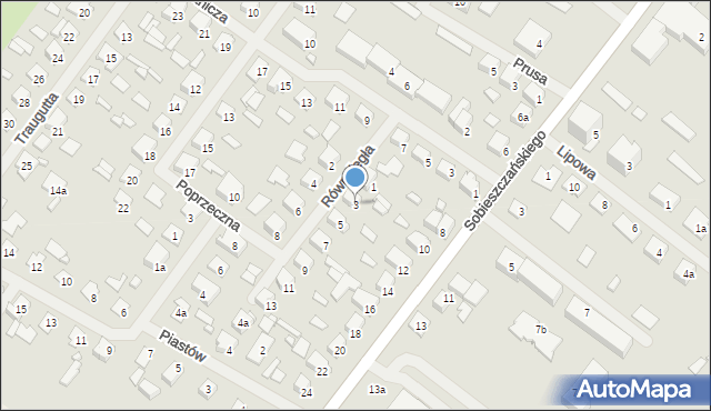 Szczytno, Równoległa, 3, mapa Szczytno