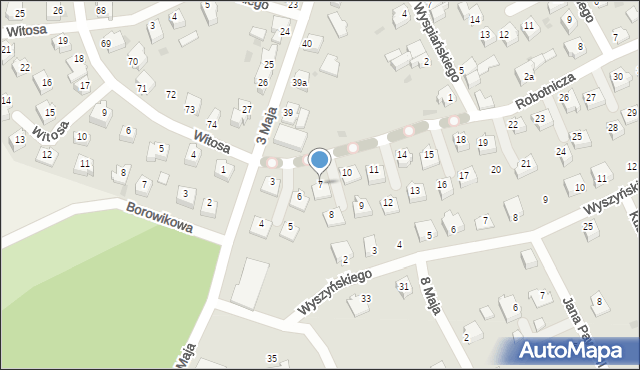 Szprotawa, Robotnicza, 7, mapa Szprotawa