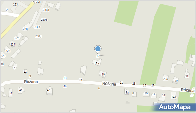 Szydłowiec, Różana, 17, mapa Szydłowiec