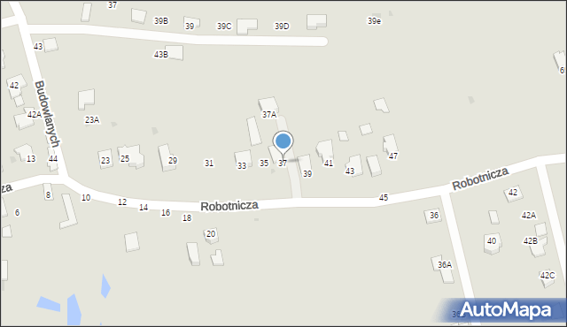 Tarnobrzeg, Robotnicza, 37, mapa Tarnobrzegu