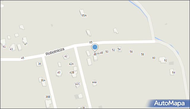Tarnobrzeg, Robotnicza, 46, mapa Tarnobrzegu