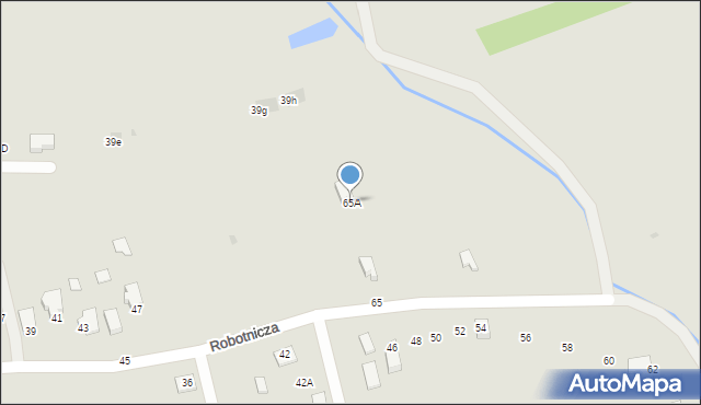 Tarnobrzeg, Robotnicza, 65A, mapa Tarnobrzegu