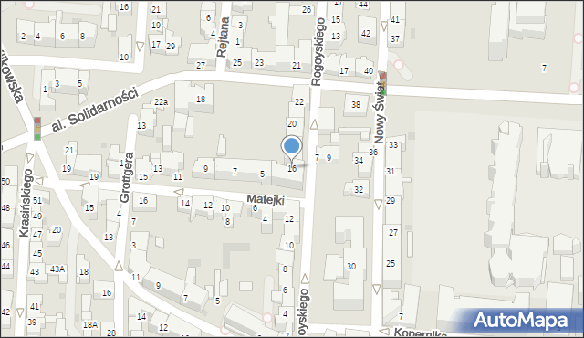 Tarnów, Rogoyskiego Witolda, 16, mapa Tarnów