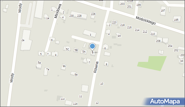 Tarnów, Równa, 5, mapa Tarnów