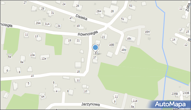 Tarnów, Równoległa, 35, mapa Tarnów