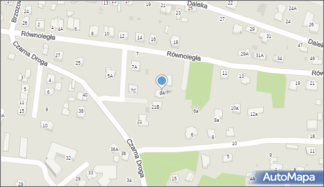 Tarnów, Równoległa, 9A, mapa Tarnów