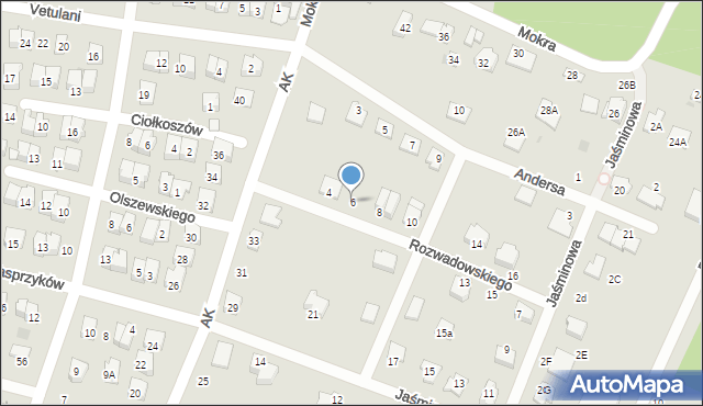 Tarnów, Rozwadowskiego Tadeusza Jordana, gen., 6, mapa Tarnów