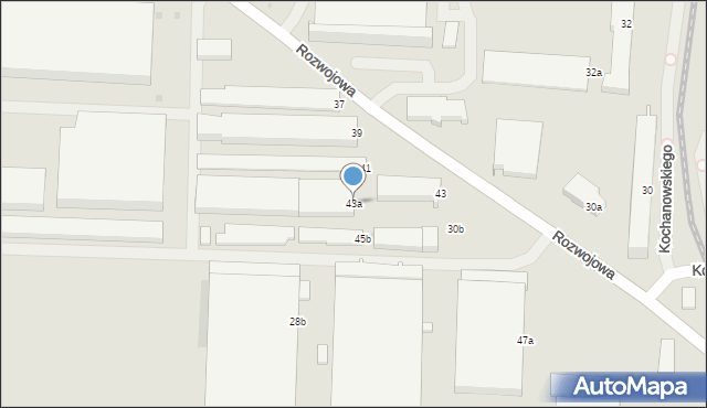 Tarnów, Rozwojowa, 43a, mapa Tarnów