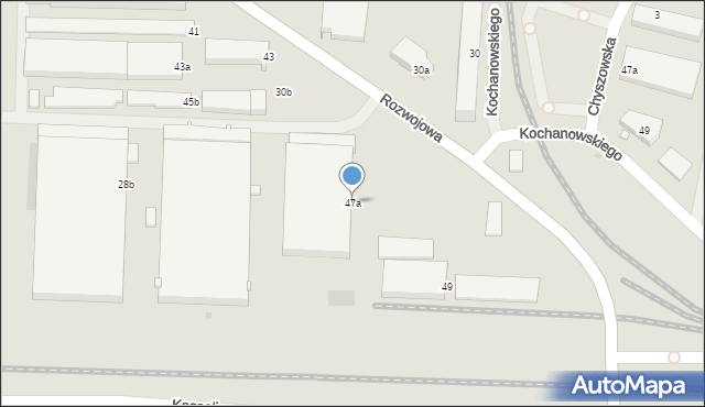 Tarnów, Rozwojowa, 47a, mapa Tarnów