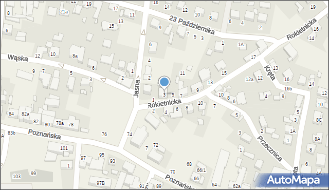 Tarnowo Podgórne, Rokietnicka, 3, mapa Tarnowo Podgórne