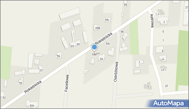 Tarnowo Podgórne, Rokietnicka, 64a, mapa Tarnowo Podgórne