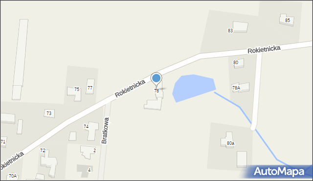 Tarnowo Podgórne, Rokietnicka, 78, mapa Tarnowo Podgórne