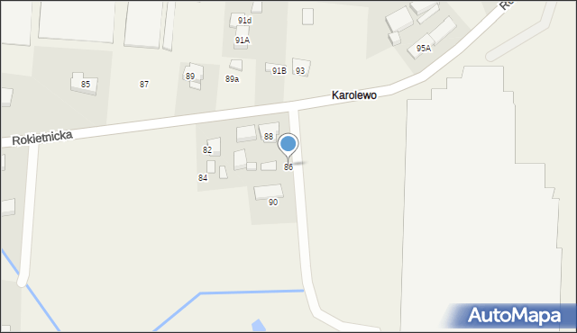 Tarnowo Podgórne, Rokietnicka, 86, mapa Tarnowo Podgórne