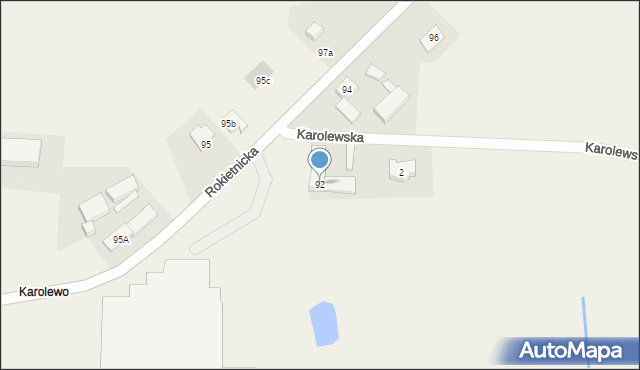 Tarnowo Podgórne, Rokietnicka, 92, mapa Tarnowo Podgórne