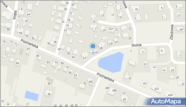 Tarnowo Podgórne, Rolna, 1C, mapa Tarnowo Podgórne