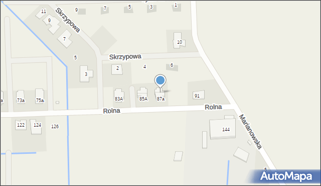 Tarnowo Podgórne, Rolna, 87b, mapa Tarnowo Podgórne