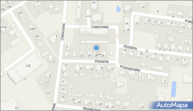 Tarnowo Podgórne, Różana, 16, mapa Tarnowo Podgórne