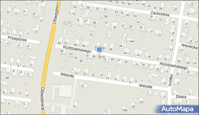 Tarnowskie Góry, Roździeńskiego Walentego, 53, mapa Tarnowskie Góry