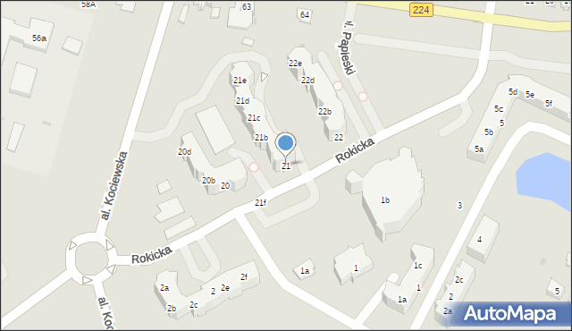 Tczew, Rokicka, 21, mapa Tczew