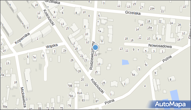 Tłuszcz, Rodziewiczówny Marii, 11, mapa Tłuszcz