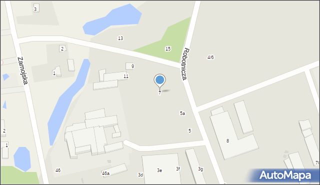 Tomaszów Lubelski, Robotnicza, 7, mapa Tomaszów Lubelski