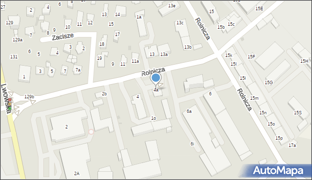 Tomaszów Lubelski, Rolnicza, 4a, mapa Tomaszów Lubelski