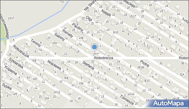 Tomaszów Mazowiecki, Robotnicza, 17, mapa Tomaszów Mazowiecki