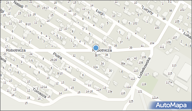 Tomaszów Mazowiecki, Robotnicza, 36, mapa Tomaszów Mazowiecki