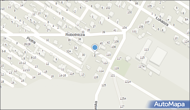 Tomaszów Mazowiecki, Robotnicza, 8, mapa Tomaszów Mazowiecki
