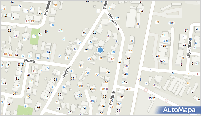 Tomaszów Mazowiecki, Różana, 16, mapa Tomaszów Mazowiecki