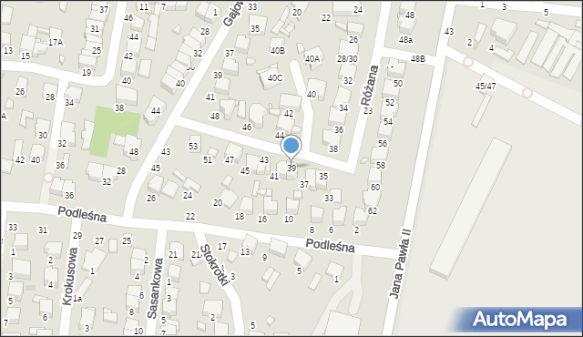 Tomaszów Mazowiecki, Różana, 39, mapa Tomaszów Mazowiecki