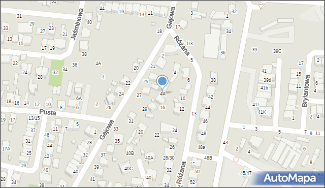 Tomaszów Mazowiecki, Różana, 4A, mapa Tomaszów Mazowiecki