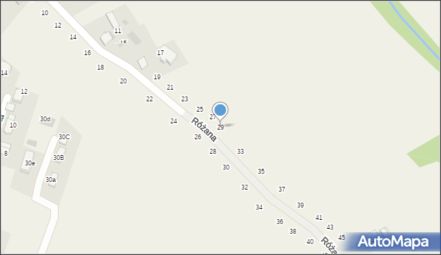 Tomaszowice, Różana, 29, mapa Tomaszowice