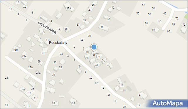 Tomaszowice, Różana, 5b, mapa Tomaszowice