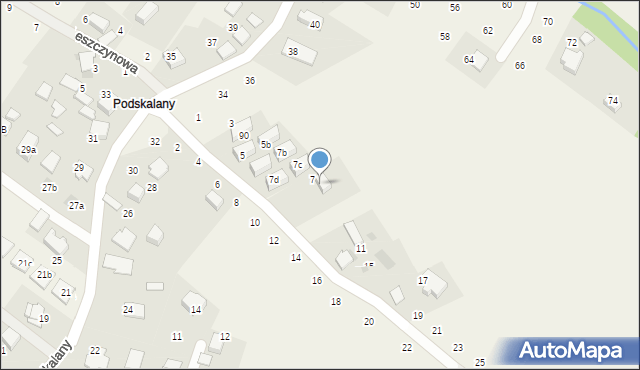 Tomaszowice, Różana, 9, mapa Tomaszowice