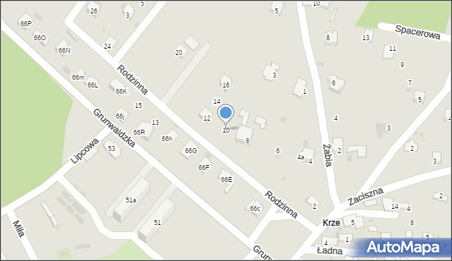 Trzebinia, Rodzinna, 10, mapa Trzebinia