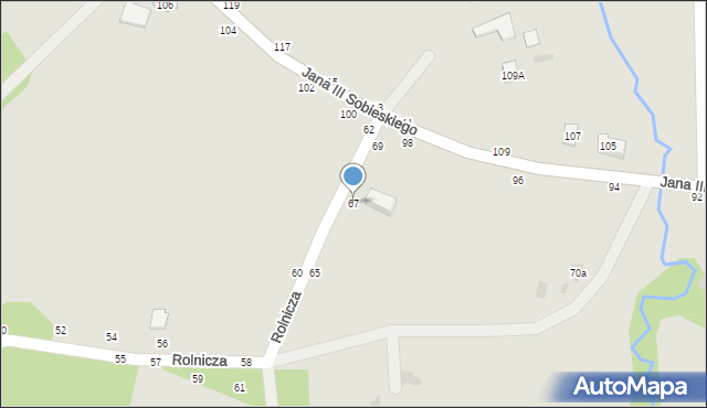 Tuchów, Rolnicza, 67, mapa Tuchów