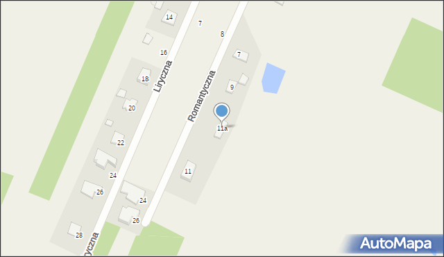 Tumlin-Podgród, Romantyczna, 11a, mapa Tumlin-Podgród