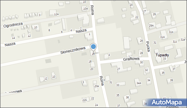 Tupadły, Rolna, 16, mapa Tupadły