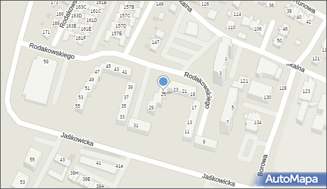 Tychy, Rodakowskiego Henryka, 25, mapa Tychów